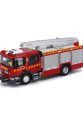 极速LTINY微影 1:7p6  SCANA香港消防处旋转台钢梯车199# 合金汽