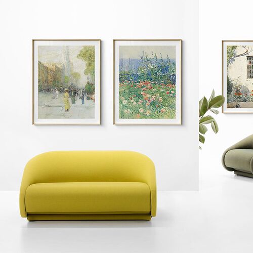新品柴尔德 哈桑姆印o象派油画小众风景艺术卧室床头挂画客餐厅装