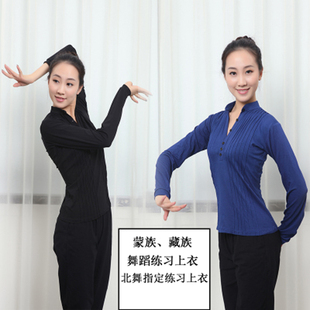 新品藏族蒙族练功衣练习u裙舞蹈练习上衣舞蹈练功练习服练功裙