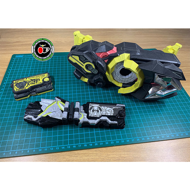 极速假面驱动器01骑士飞电零一腰带升华钥J11可穿戴爱奇幻3D纸模