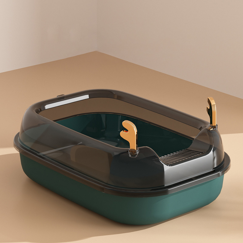 极速猫砂盆超大i号半封闭小号幼猫厕所全开放式特大号屎盆猫沙盆