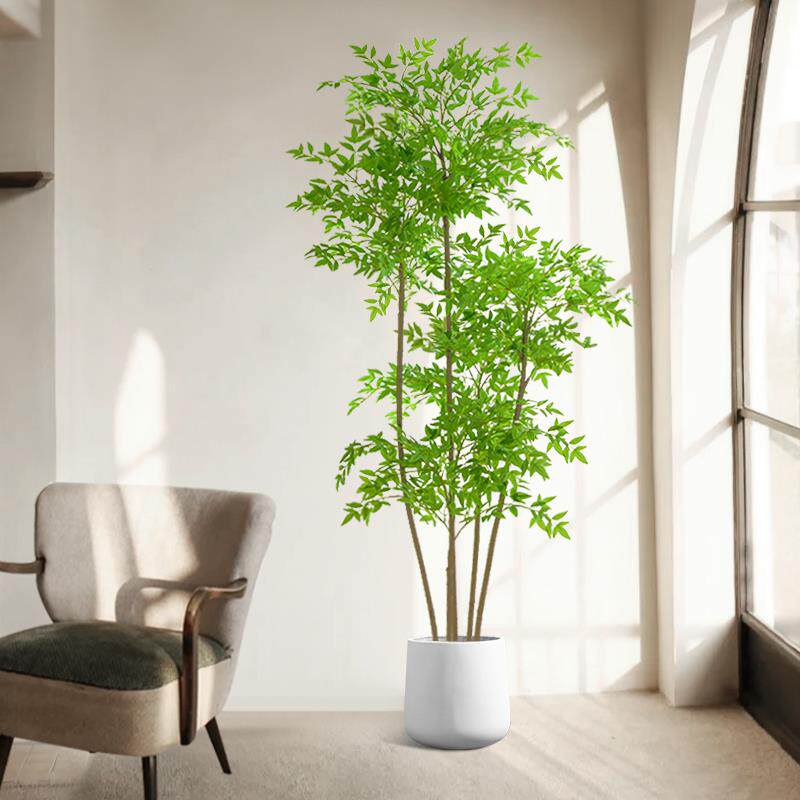 极速仿真绿植g南天竹假植物高端轻奢盆栽仿生绿植客厅装饰摆件仿
