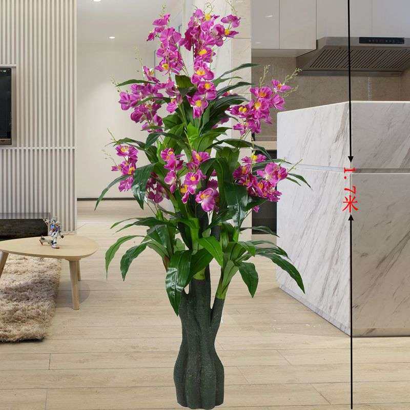 极速仿真绿植f假花蝴蝶兰鸿运当头盆栽植物大型客厅室内装饰塑料