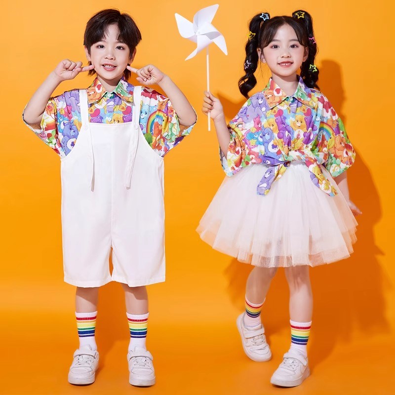 新品六一少c儿演出服幼儿园园服合唱表演服小学生啦啦队港风舞蹈