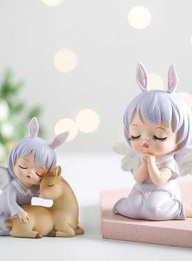 极速网红摆件客厅创意治愈系小可爱家居J卧室桌面装饰品房间少女