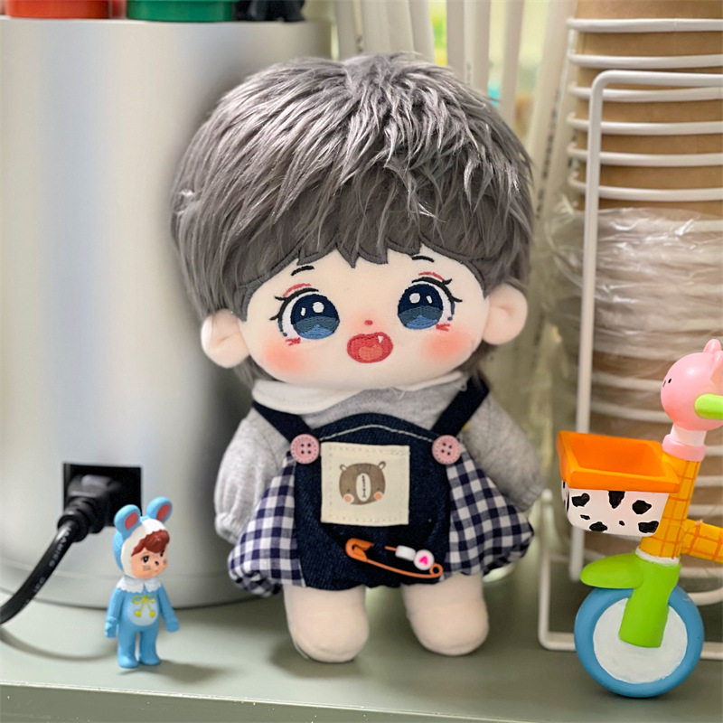 王俊凯新款棉花娃娃原创毛绒长发玩偶凯伢伢毛绒公仔礼品现货