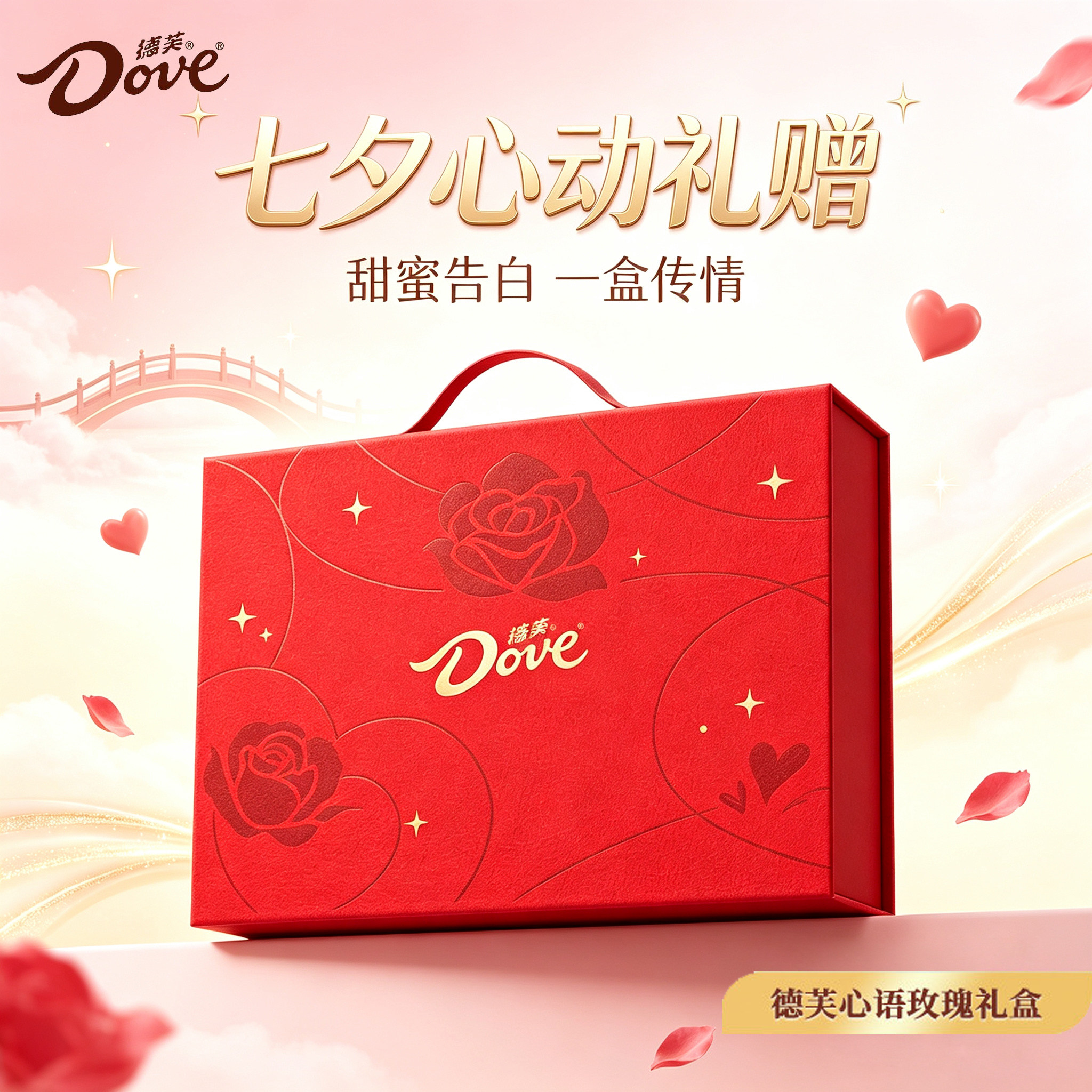 【教师节礼物】德芙巧克力礼盒装送老师心语玫瑰牛奶28粒情人表白