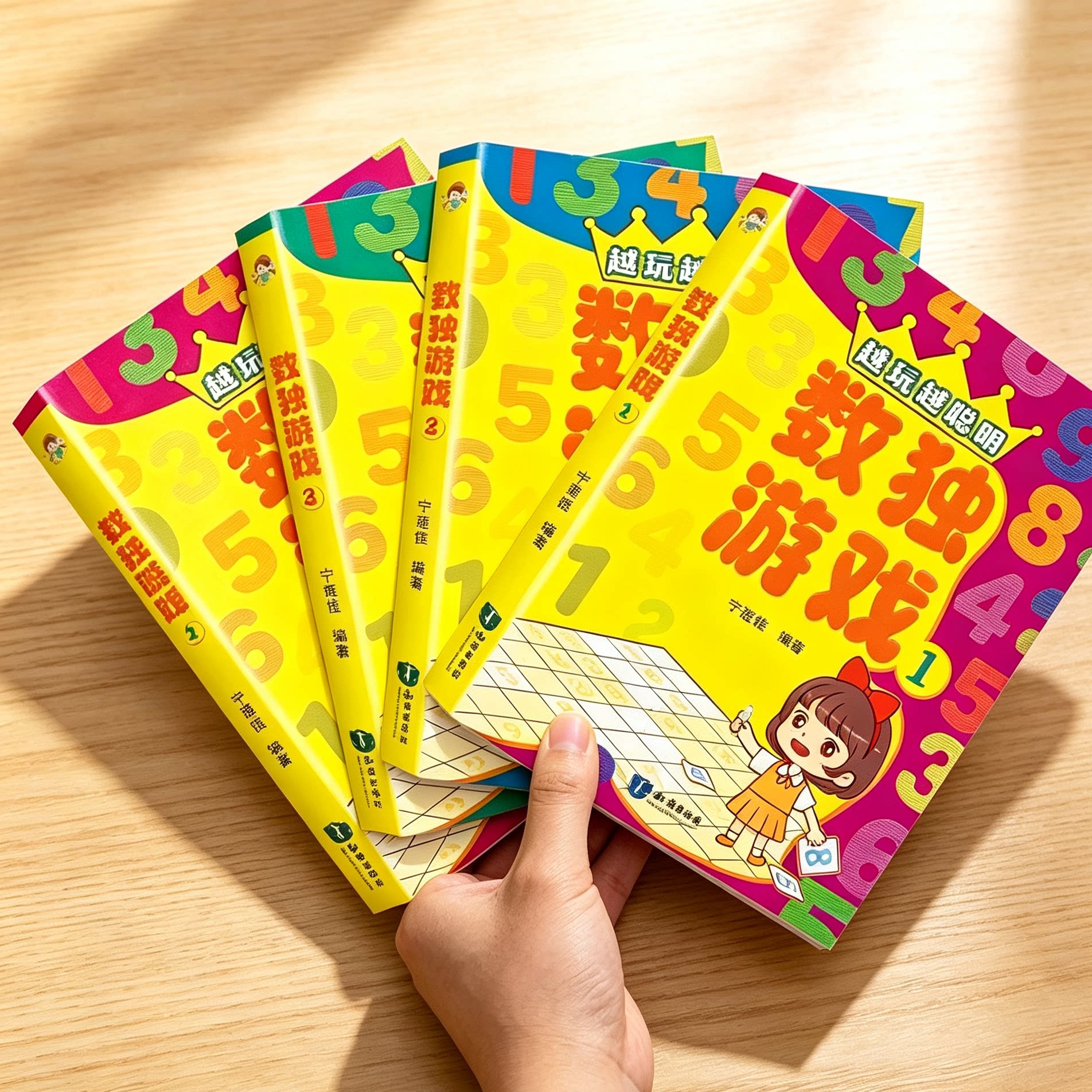 越玩越聪明的数独 全四册正版 儿童益智趣味数独游戏四六九宫格数学思维逻辑训练开发孩子大脑 3-6岁幼儿园宝宝入门级数独口袋书