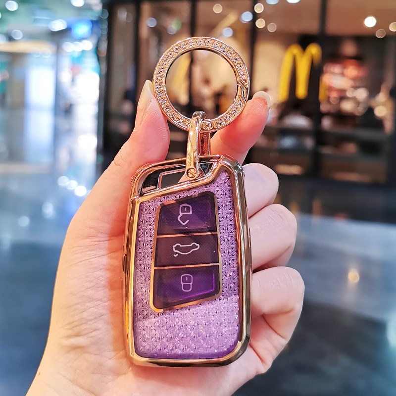 适用于大众钥匙套女2021新款帕萨特E蔚揽Jcc迈腾b8智能车钥匙包壳