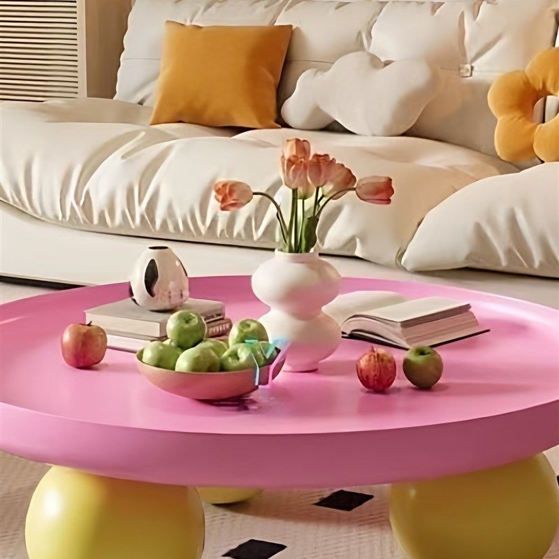新圆形奶油茶几客厅家用r创意新款北欧简约现代小户型沙发圆桌网,住宅家具,茶几,淘宝优惠券,粉丝福利购,淘宝优惠卷
