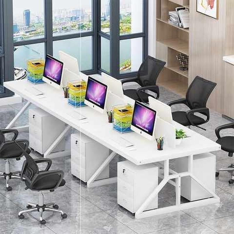 员办公桌简约现代员工4四人位办公桌椅组合工位6卡X位办公室桌子