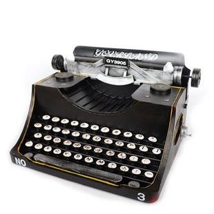 新复古仿真铁艺打k字机模型7080年代老式物件书店装饰品摆件摄影