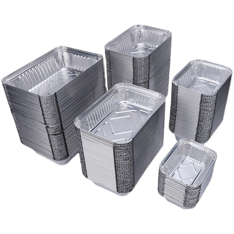 新125 只装加厚l加硬长方形锡纸打包盒烧烤专用商用一次性打包铝,餐饮具,一次性餐盒,淘宝优惠券,粉丝福利购,淘宝优惠卷