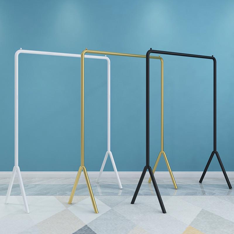室内简易落地衣帽架金色北欧卧室挂衣架家M用可拆卸折叠晾晒衣架