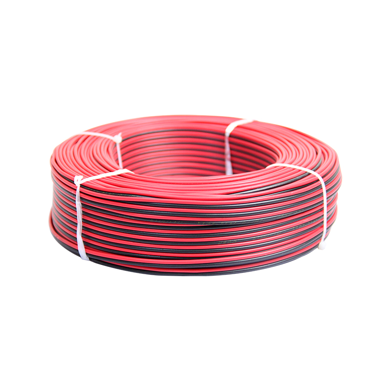 RVB红黑平行线纯铜二2芯电线缆双D色并线阻燃电源线led喇叭护套线
