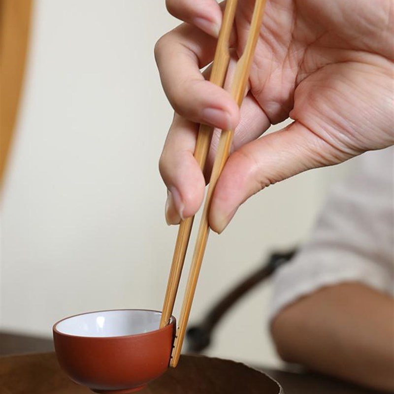 山山竹木茶夹玉竹天然高端镊子防滑防烫茶M叶洗茶杯夹子茶道零配