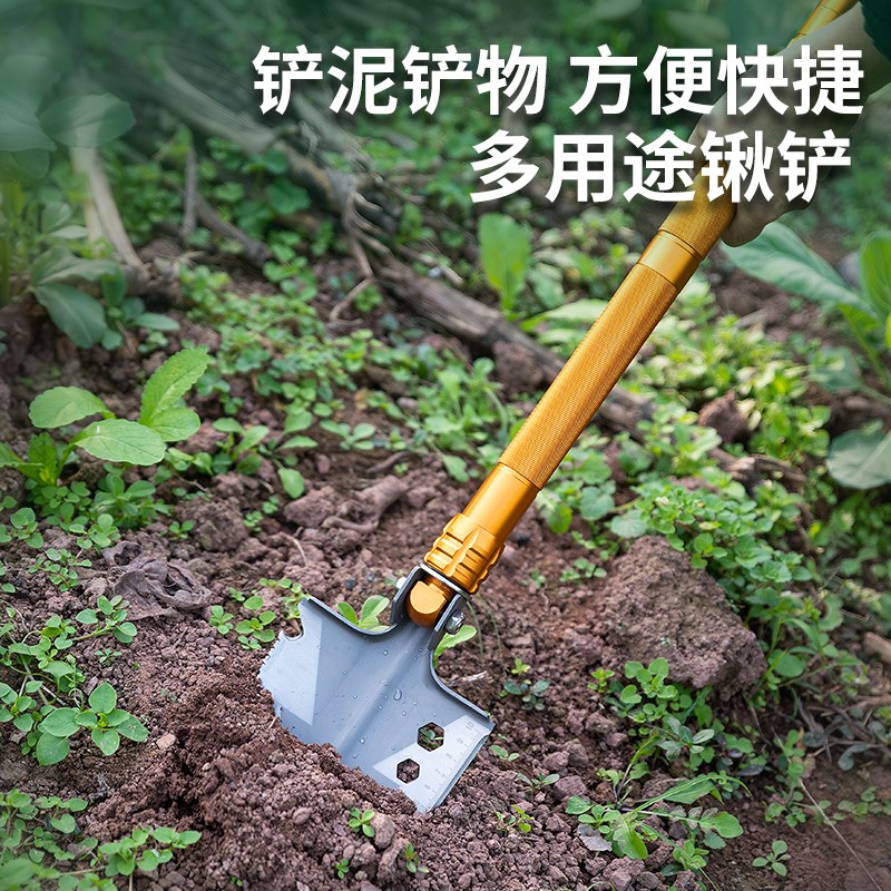 多功能加厚锰钢兵工铲p户外可折叠新款农用家用车载铲锹挖锄头
