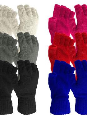 1Pair Half Finger Fingerless Gloves Men's And Women&