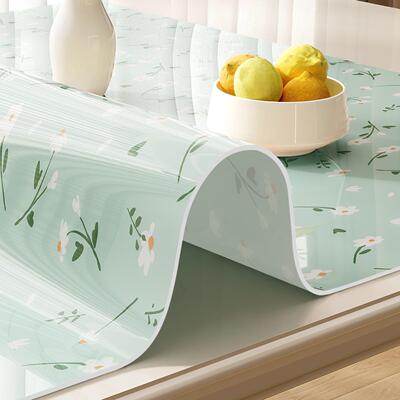 Waterproof PVC Table cloth Transparent Cover Mat Kitchen桌垫