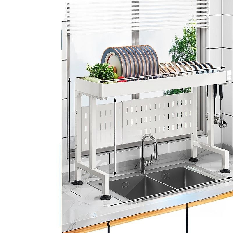 厨房水槽置物架洗碗m槽水池防尘碗柜台面收纳餐具多功能储物沥塘