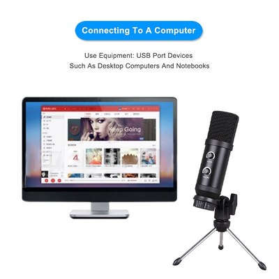 USB Condenser Recording Microphone for Laptops WindowZs Card