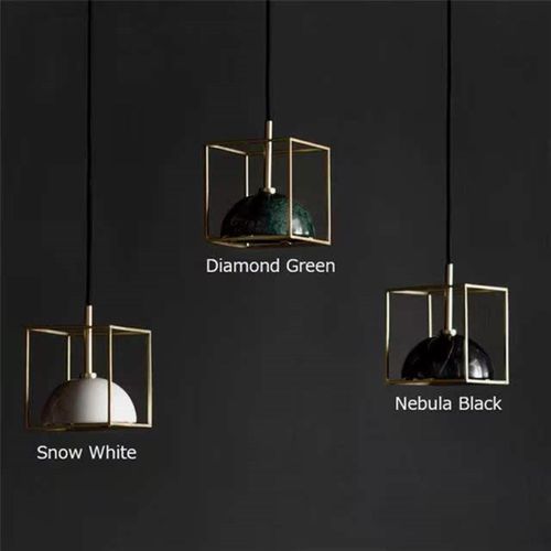 Modern Minimalist Pendant Lamp MetalH Marble Lampshade Penda
