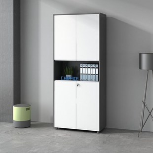 步厘简约间隔柜创意办公家俱矮柜办公室柜子多格方柜X财务室收纳