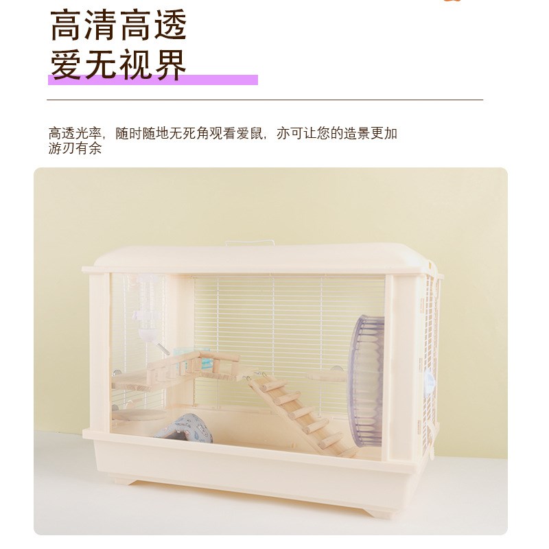 宠物鸟笼鹦e鹉笼生态透明亚克力牡丹玄凤虎皮专用大号别墅家用笼