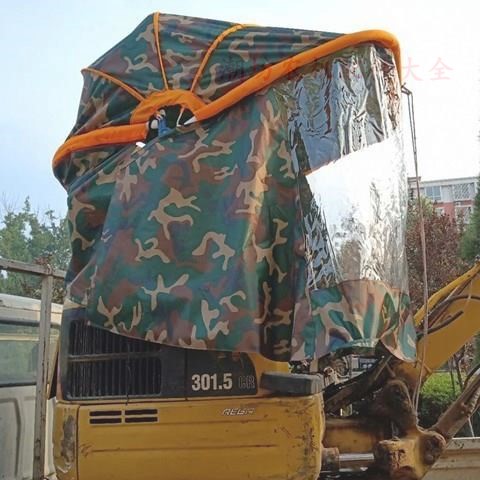 微挖雨棚插秧机遮阳棚安装拖拉机挖掘机车篷配件封W闭挖机小钩机