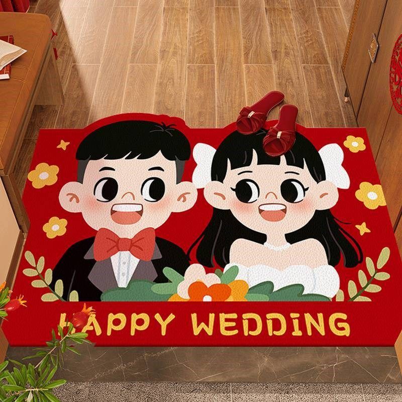 新婚垫结c婚入门垫户红色进门口K喜事-3踩脚垫卡通地风可擦免洗换,居家布艺,入户地垫,淘宝优惠券,粉丝福利购,淘宝优惠卷