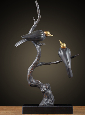 铜喜上眉梢软装摆件喜鹊家居客厅卧室玄关K装饰结婚礼物送哥哥嫂