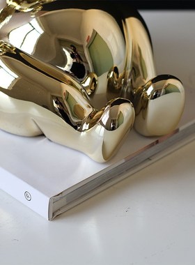 电视柜摆件网红慵懒躺兔雕塑摆设卧室客J厅创意家居软装饰品简约