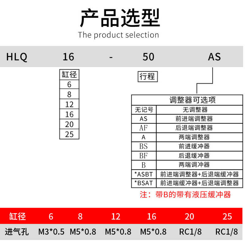 亚德客款气动导轨滑台气缸HLQ6/8/12X10*20*30x40x50x75x10Y0x125