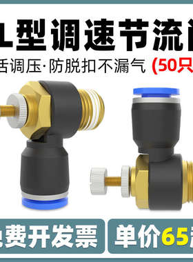 气管快插快速接头调速阀节流阀SL8-02H气动气缸可调开关调气阀6-0
