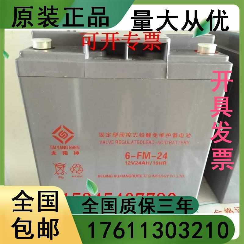 太阳神12V24AH蓄电池6-GFM-24CUPS /质保一年  /EPS电源直流屏