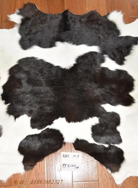 整张奶牛皮地毯 羔皮A85天然胎牛皮真皮地垫X门垫台布桌布