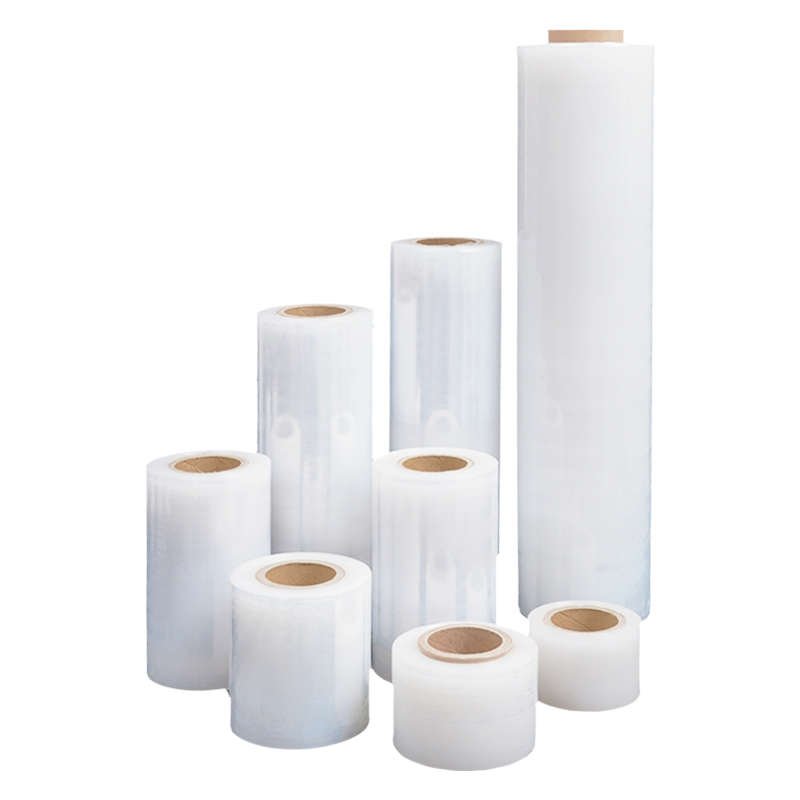 小卷短PE保鲜缠绕膜打包拉伸膜工业塑料I围膜外卖盒封口捆蔬菜薄