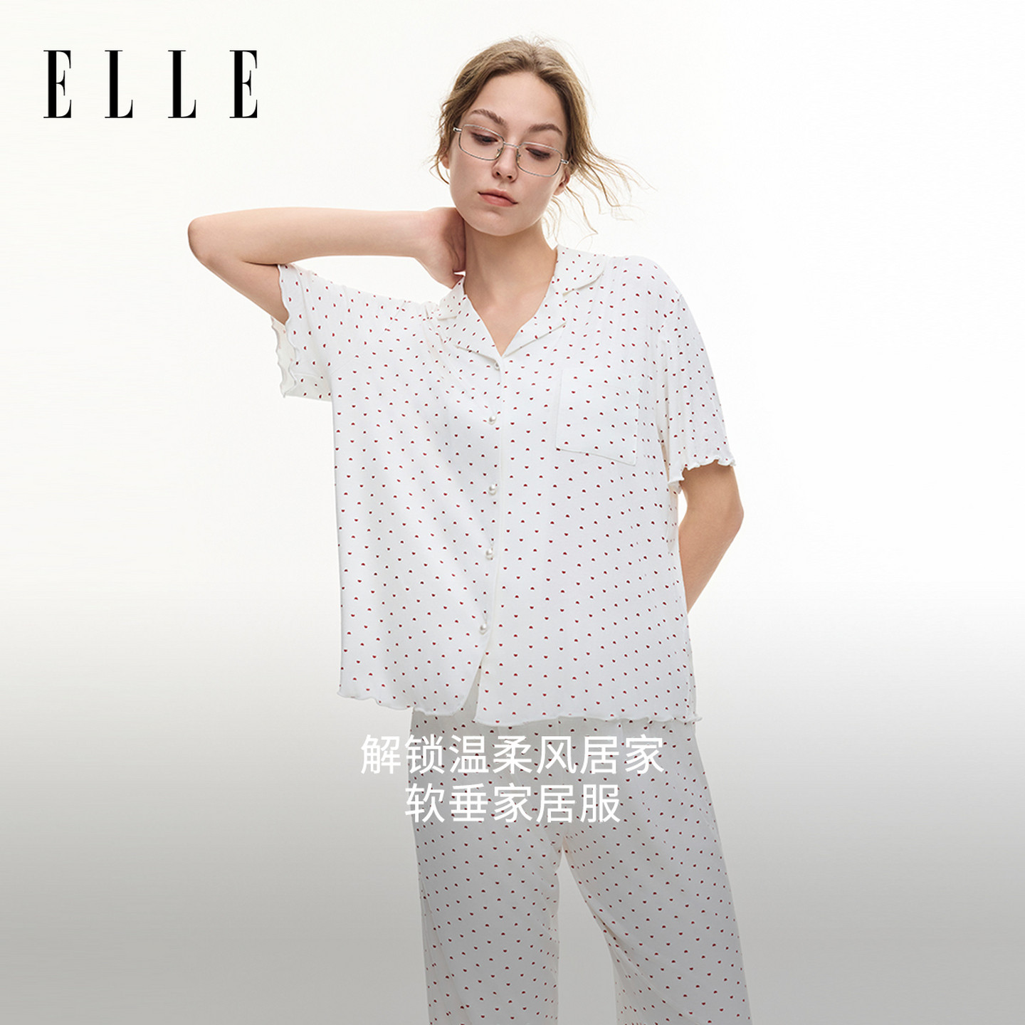 法式短袖睡衣女可外穿2026夏季图片