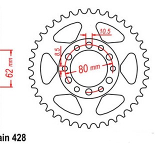 TW200 XT125 DT125 DT175 TW225后大链轮牙盘 YZ80 AG2O00 TW125