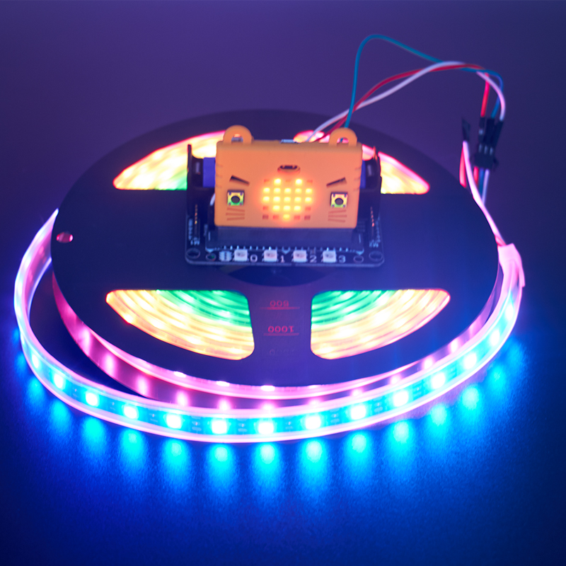 microb:bit 流光溢彩防水灯带套件 支持microbit Makecode 编程