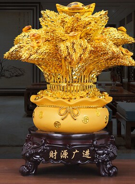 沙金麦穗大麦元宝摆件家居装饰客厅摆设酒柜店铺公司X乔迁开业礼