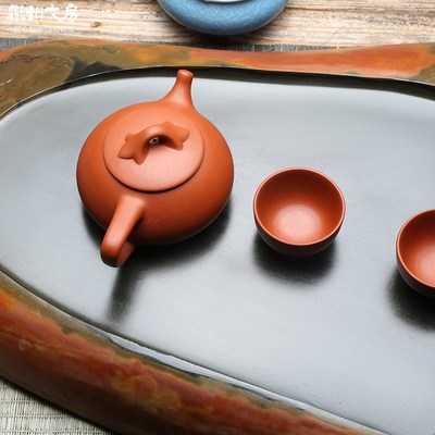 精品歙砚茶盘 江南秋韵 原石茶海 功H夫茶具歙砚石茶台老坑原石