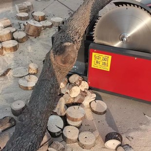 全自动小型断木j锯圆木断木锯台式木工锯木机截料锯气动截断锯木