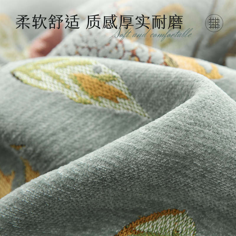 客厅茶几桌布2024年新款雪尼B尔餐桌布绿色高级感长桌高贵台布