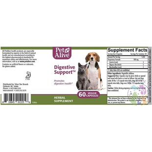 美国Pet Alive Digestive SuppoHrt消化系统宠物健康猫狗肠道 60