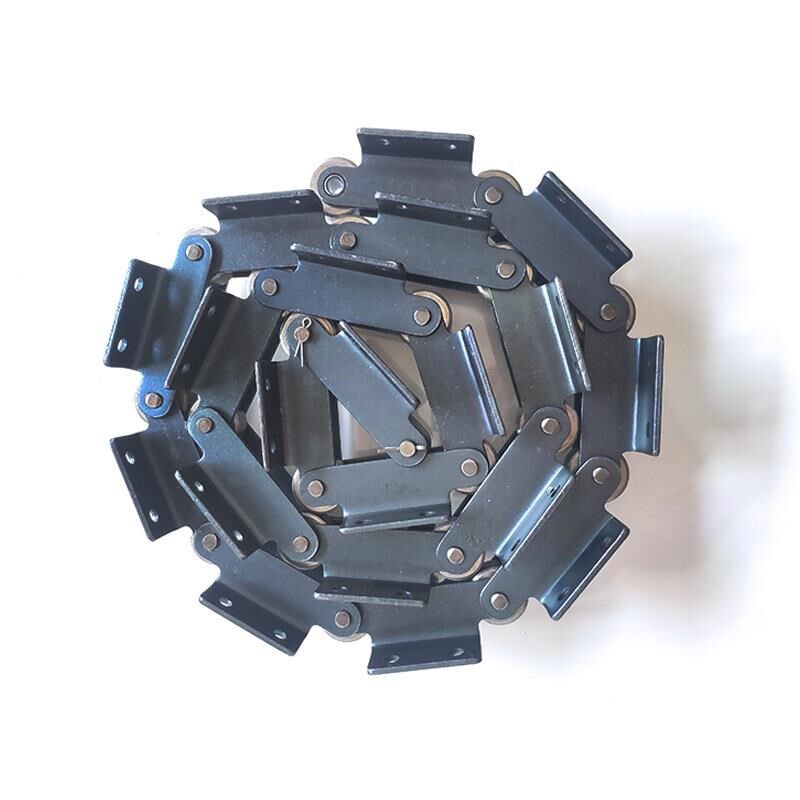 P100带火h车轮输送链条 工业传动双孔链条弯板 输送链条