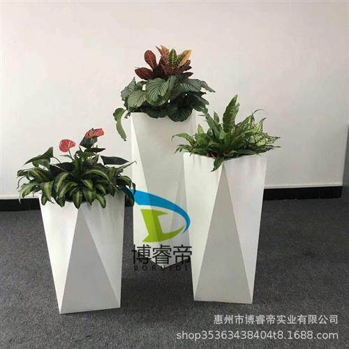 玻璃钢花盆商场异形花器酒店落地大花瓶北欧组合花钵玻璃钢大花盆