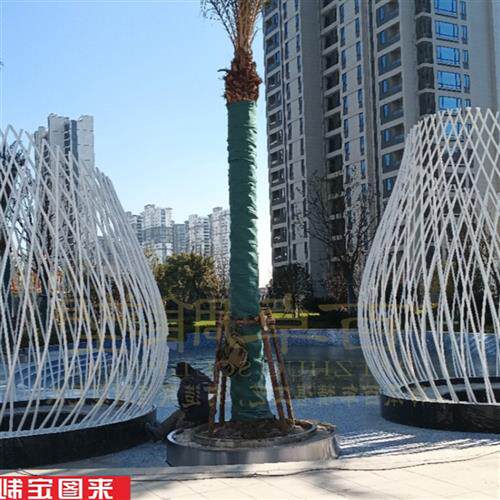 制作大型钢结构雕塑廊架雕塑金属公园廊桥园林景观雕塑厂家