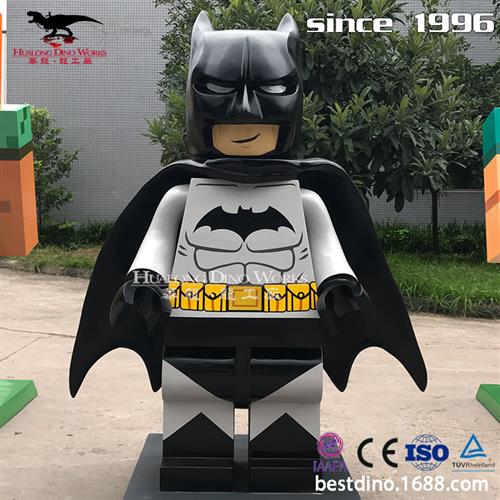 工厂定制年吉祥物手游蝙蝠侠玻璃钢模型防雨防冻儿童玩具