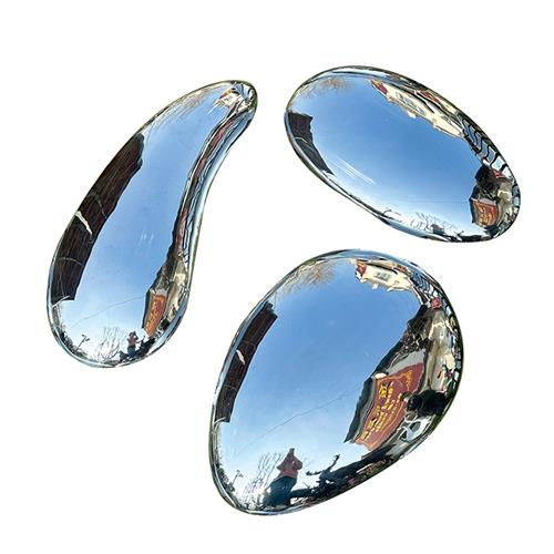 不锈钢鹅卵石头几何镜面雕塑现货水池庭院售楼部园林景观精品摆件